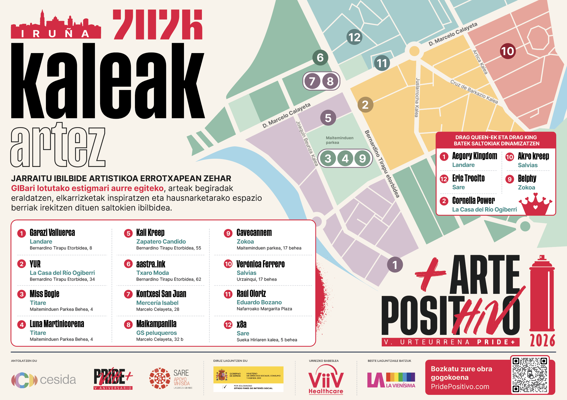 Mapa Arte Positivo Pamplona / Iruña