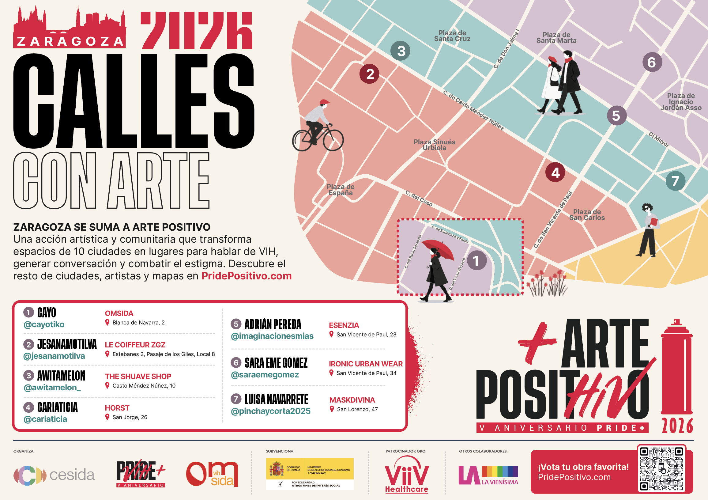 Mapa Arte Positivo Zaragoza